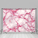 Aperturee - Aperturee Rose Red Cracked Grey Marble Photography Backdrop